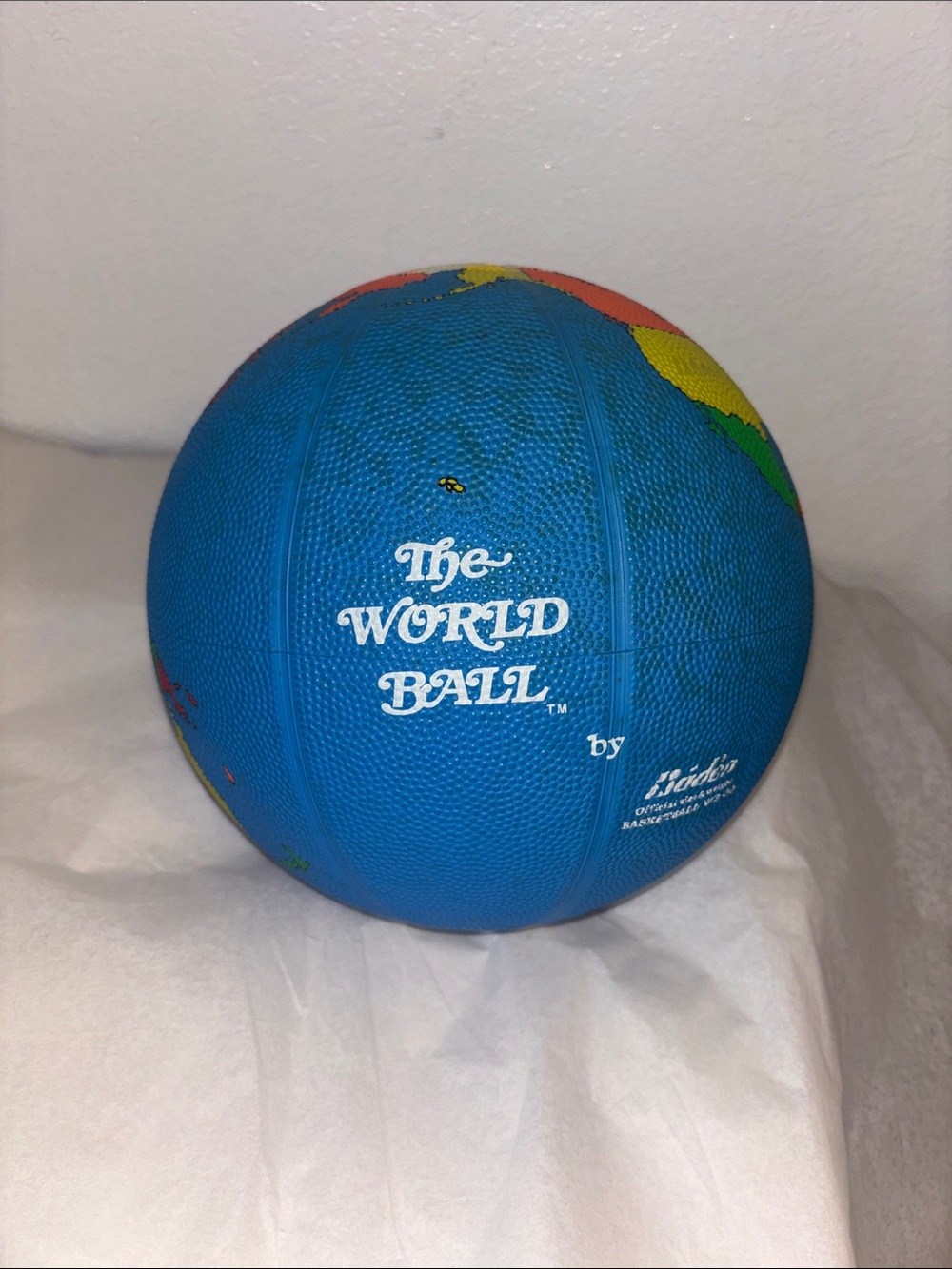 Vintage The World Ball by Baden - Blue Globe Basketball 1986